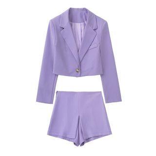 Cropped Blazer / High Waist Shorts