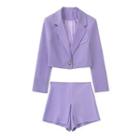 Cropped Blazer / High Waist Shorts