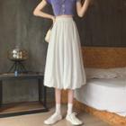 Puff Midi A-line Skirt