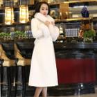 Faux-fur Woolen Coatdress