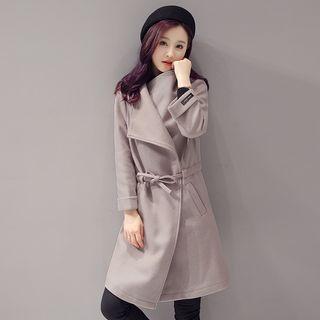 Drawstring Tie-waist Coat