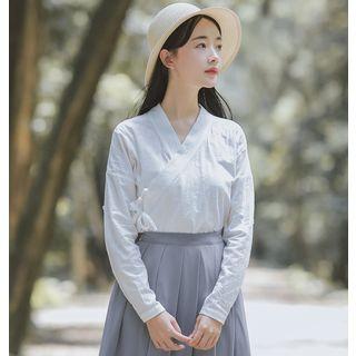 Long-sleeve Wrap Hanfu Top