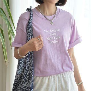 Crewneck Los Angeles Letter T-shirt