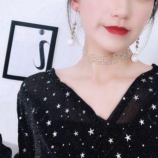 Disc Pendant Layered Choker Necklace