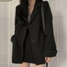 Set : Long-sleeve Blazer + High-waist Skirt
