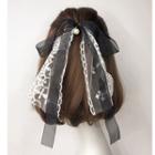 Lace & Chiffon Bow Hair Tie As Shown In Figure - One Size
