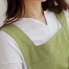 Notched-neck 3/4-sleeve M Lange T-shirt