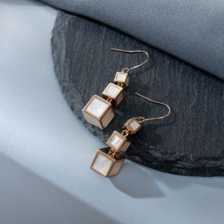Cube Drop Earring 1 Pair - As Shown In Figure - One Size