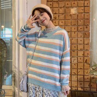 Striped Sweater / Chiffon Top