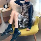 Set: Gingham Vest + Plain Top