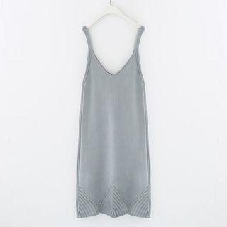Beaded Spaghetti Strap Knit Dress