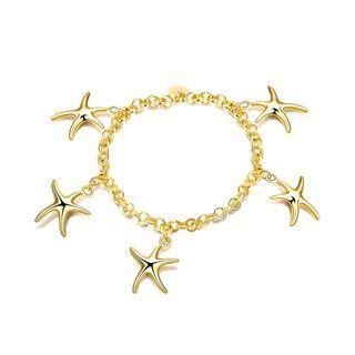 Fashion Plated Gold Starfish Bracelet Golden - One Size