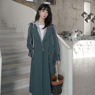 Panel Mock Two-piece Hooded Jacket