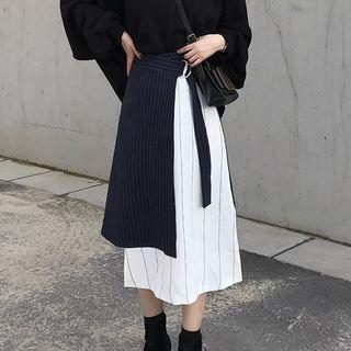 Two-tone A-line Skirt