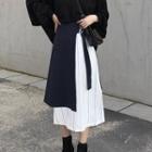 Two-tone A-line Skirt
