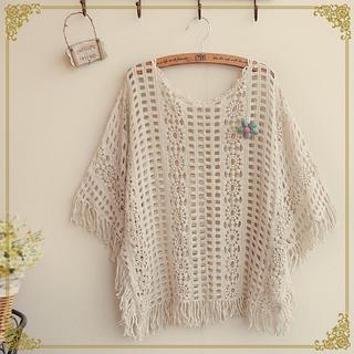 Perforated Fringed Cover-up