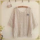 Perforated Fringed Cover-up