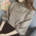 High-neck 3/4 Sleeve Sweater