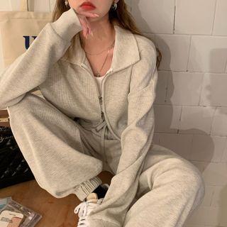 Collared Zip Jacket / Sweatpants