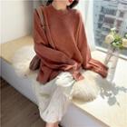 Plain Loose-fit Sweater / Loose-fit Midi Skirt