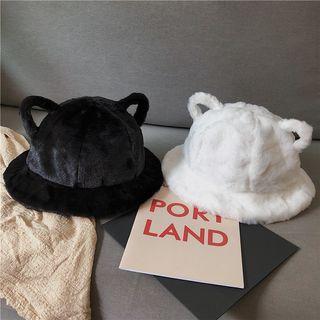 Faux Fur Cat Ear Bucket Hat