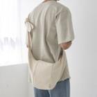 Tie-strap Canvas Cross Bag Ivory - One Size