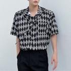 Short Sleeve Argyle Pocket Shirt