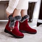 Platform Hidden-wedge Short Snow Boots