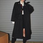 Set: Single-breasted Long Trench Coat + Crossbody Bag