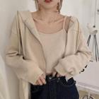 Set: Cropped Hooded Zip Jacket + Camisole Top