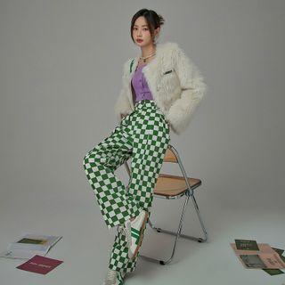 [no One Else] Straight-cut Check Pants
