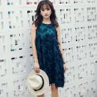 Fringe Halter A-line Dress