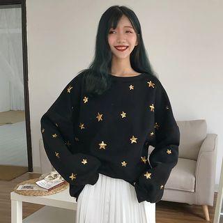 Star Embroidery Sweatshirt