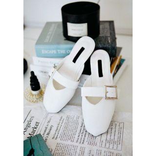 Belted Flat Mules