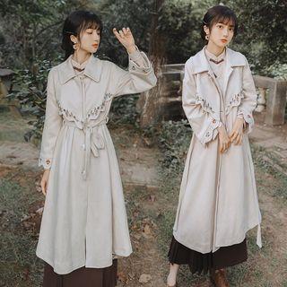 Single-breasted Embroidered Coat