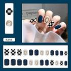 Checker Faux Nail Tips R294 - Black & White - One Size