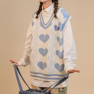 Broken Heart V-neck Sweater Vest