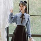 Plain Shirt / A-line Skirt / Set