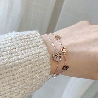 Rhinestone Tree Bracelet As Shown In Figure - One Size