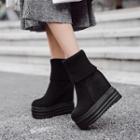 Hidden Wedge Platform Mid-calf Boots
