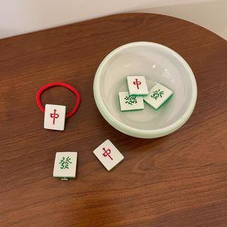 Mahjong Plastic Hair Tie / Hair Clip (various Designs)