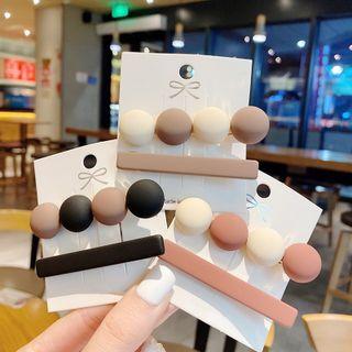 Set Of 2 : Frosted Hair Clip