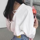 Strappy Split-back Crewneck T-shirt