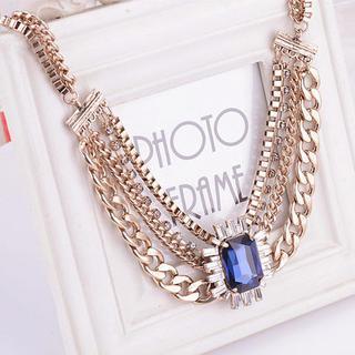 Crystal Chain Chunky Necklace