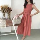 Tie-waist Sleeveless Jumpsuit