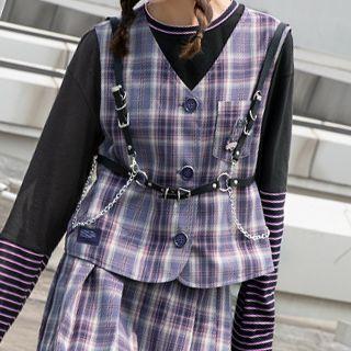 Two-way Printed Cropped Vest