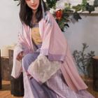 Camisole Top / Floral Embroidered Jacket / Hanfu Jacket / Pleated Maxi Skirt
