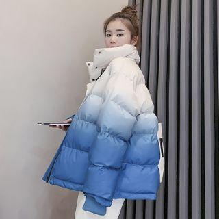 Ombre Padded Zip Jacket