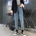 Frayed High Waist Jeans