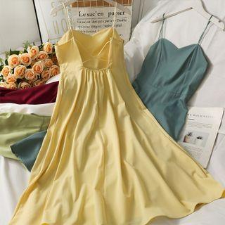 Sleeveless Open-back Midi Dress